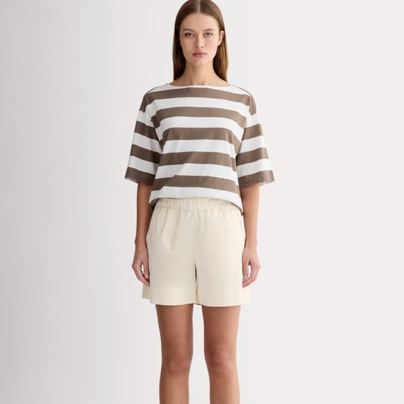 Everlane Pants - Everlane The Easy Short in cream organic cotton